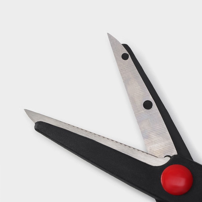 Набор кухонных ножей на подставке Доляна «Металлик», 7 предметов, цвет хромированный