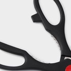 Набор ножей кухонных на подставке Доляна «Металлик», 7 предметов: 5 ножей, мусат и ножницы, серебристый - Фото 10