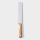 Нож кухонный Доляна «Поварская тройка», лезвие 18 см, деревянная ручка - Фото 4