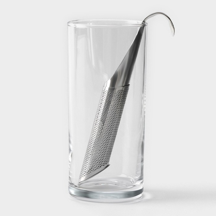 Ситечко для чая Grom, 14.5 см, серебристое - Фото 1