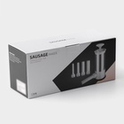 Шприц колбасный Yami, 4 насадки, для приготовления сосисок, нержавеющая сталь, серый - Фото 7