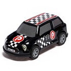 Набор металлических машин «Гоночные», 3 штуки, светофор и конус в комплекте, цвет МИКС, в пакете - фото 24482905