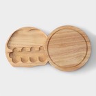 Набор для подачи сыра Magistro, 4 ножа, доска, 19.5×19.5×3.5 см, дуб - Фото 4