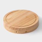 Набор для подачи сыра Magistro, 4 ножа, доска, 19.5×19.5×3.5 см, дуб - Фото 6