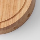 Набор для подачи сыра Magistro, 4 ножа, доска, 19.5×19.5×3.5 см, дуб - Фото 7