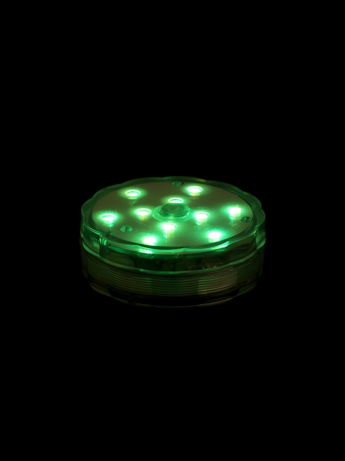 Светильник подводный с выключателем, 10LED, 3 Вт, IP68, RGB, от батареек 3хААА (не в компл.)