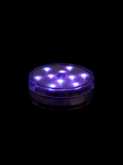Светильник подводный с выключателем, 10LED, 3 Вт, IP68, RGB, от батареек 3хААА (не в компл.)
