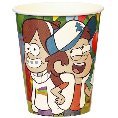 Стакан-раскраска одноразовый «С Днем Рождения!», 250 мл, Гравити Фолз