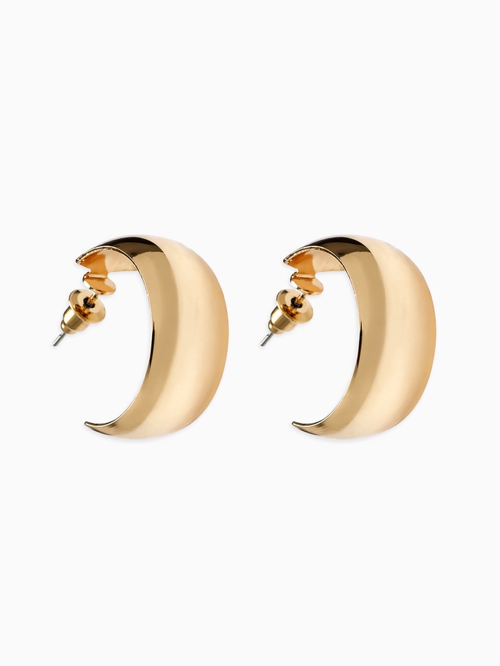 Серьги металл «Полумесяц», цвет золото