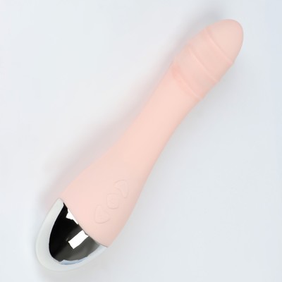 Вибратор массажный, 10 режимов, 22×3 см, USB, розовый