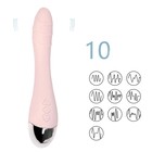 Вибратор массажный, 10 режимов, 22×3 см, USB, розовый - Фото 5