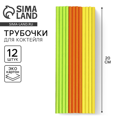 Трубочки бумажные 12 шт. «Каникулы»