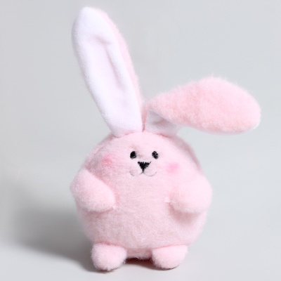 Мягкая игрушка «Зайка», 8 см, розовая
