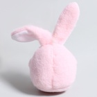 Мягкая игрушка «Зайка», 8 см, розовая - Фото 3