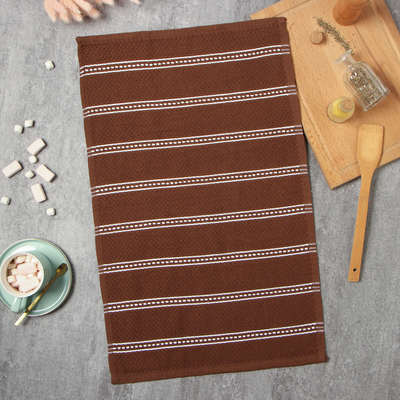 Полотенце «Этель», коричневое, 38×63 см, 100% хлопок, махра