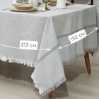 Скатерть «Этель», серая, 152×305 см, 100% хлопок - Фото 2