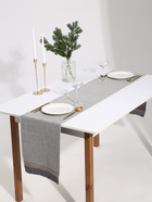 Дорожка на стол «Этель», 33×182 см, 100% хлопок, серая - Фото 2
