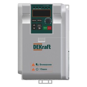 Преобразователь частоты DEKV060 1.5кВт 220В 1ф с тормозн. модулем DEKraft DEKV060G1R5S2B 10163635