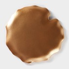 Блюдо для фруктов Доляна «Кувшинка», 30×30 см, цвет золотой - Фото 4