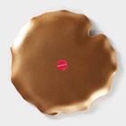 Блюдо для фруктов Доляна «Кувшинка», 30×30 см, цвет золотой - Фото 5