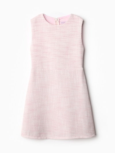 Платье нарядное для девочки MINAKU: PartyDress, прямое, розовое, рост 140-146 см