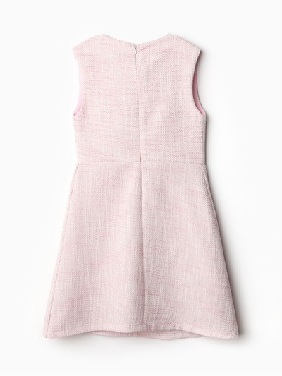 Платье нарядное для девочки MINAKU: PartyDress, прямое, розовое, рост 140-146 см