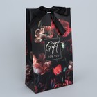 Пакет подарочный с лентой, упаковка, «Ночные цветы», 13 х 23 х 7 см - Фото 2
