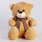Мягкая игрушка "Медведь" с бантом, 30 см, цвет бежевый - фото 320927627