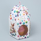 Коробка кондитерская складная, упаковка «Счастливой Пасхи», Пасха, 8 х 8 х 21 см - Фото 1