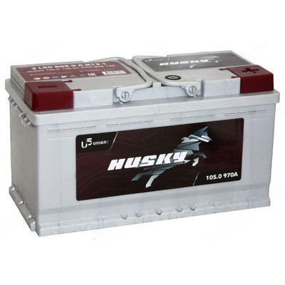 Автомобильный аккумулятор Husky 105 Ач, 6СТ-105.0, обратная полярность
