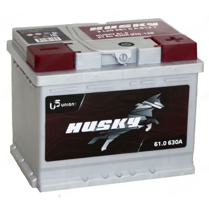 Автомобильный аккумулятор Husky 61 Ач, 6СТ-61.1, обратная полярность - Фото 1