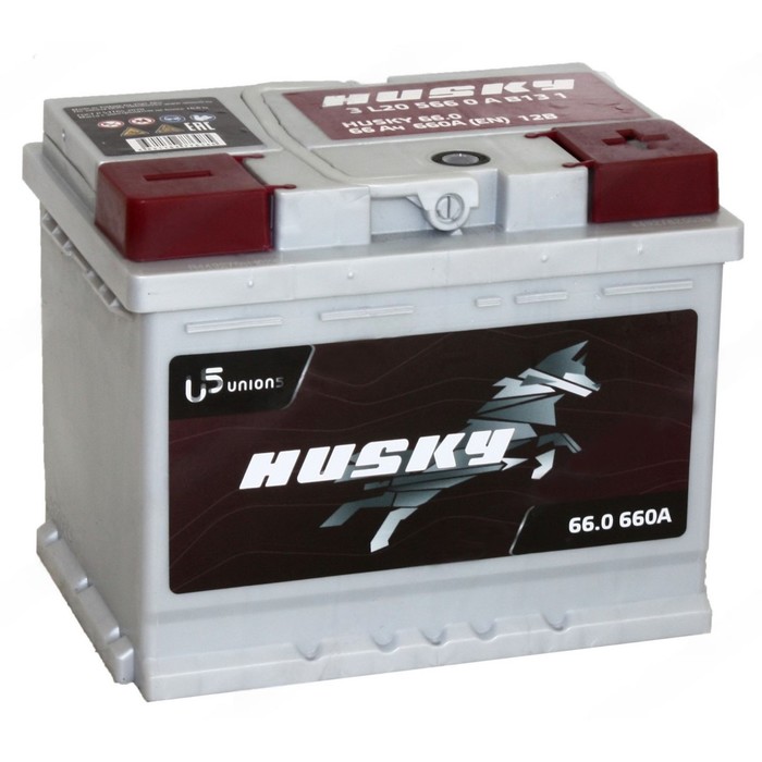 Автомобильный аккумулятор Husky 66 Ач, 6СТ-66.0, обратная полярность - Фото 1