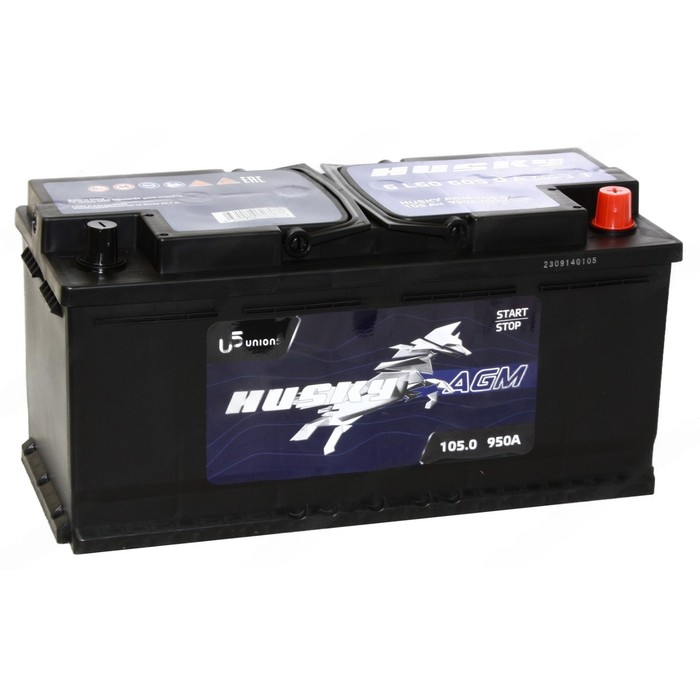 Автомобильный аккумулятор Husky AGM 105 Ач, обратная полярность - Фото 1