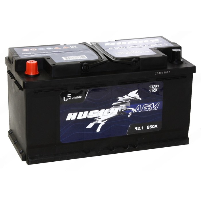 Автомобильный аккумулятор Husky AGM 92 Ач, прямая полярность - Фото 1