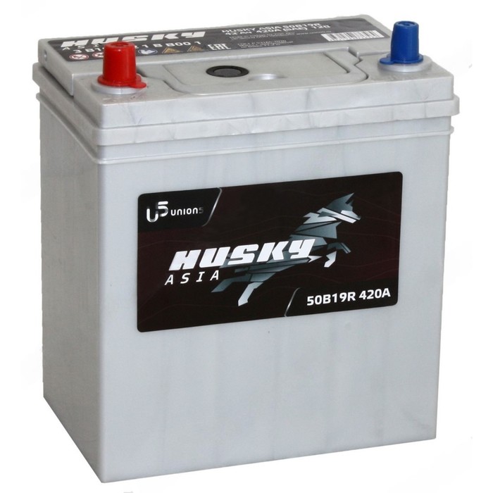 Автомобильный аккумулятор Husky Asia 42 Ач, 50B19R, прямая полярность - Фото 1
