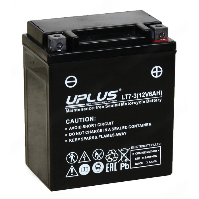 Аккумуляторная батарея UPLUS Power Sport 6 Ач, обратная полярность - Фото 1