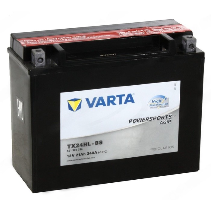 Аккумуляторная батарея Varta Moto AGM 21 Ач, 521 908 034, обратная полярность - Фото 1