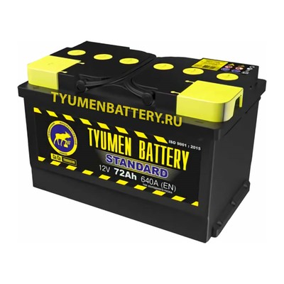 Автомобильный аккумулятор Тюмень 72 Ач, 6СТ-72LR, обратная полярность
