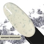 Гель лак для ногтей, молочный, с поталью, трехфазный, 8 мл, LED/UV, белый, серебристый (01) - Фото 4