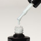 Гель лак для ногтей, молочный, с поталью, трехфазный, 8 мл, LED/UV, белый, серебристый (01) - Фото 6