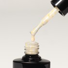 Гель лак для ногтей, молочный, с поталью, трехфазный, 8 мл, LED/UV, белый, золотистый (02) - Фото 6