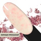 Гель лак для ногтей, молочный, с поталью, трехфазный, 8 мл, LED/UV, белый, розовый (06) - Фото 4