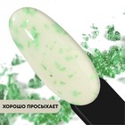 Гель лак для ногтей, молочный, с поталью, трехфазный, 8 мл, LED/UV, белый, зелёный (08) - Фото 4