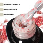 Гель лак для ногтей, молочный, с поталью, трехфазный, 8 мл, LED/UV, белый, красный (12) - Фото 3