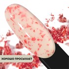 Гель лак для ногтей, молочный, с поталью, трехфазный, 8 мл, LED/UV, белый, красный (12) - Фото 4