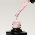 Гель лак для ногтей, молочный, с поталью, трехфазный, 8 мл, LED/UV, белый, красный (12) - Фото 6