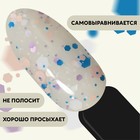 Гель лак для ногтей, «MILK GLITTER», трехфазный, 8 мл, LED/UV, прозрачный (02) - Фото 4