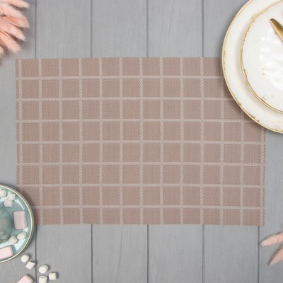 Салфетка на стол «Доляна», коричневая, 45×30 см