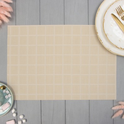 Салфетка на стол «Доляна», капучино, 45×30 см