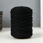 Шнур для вязания  80% хлопок, 20% полиэстер крученый 3 мм,185г/45м,11-черный - фото 320928115